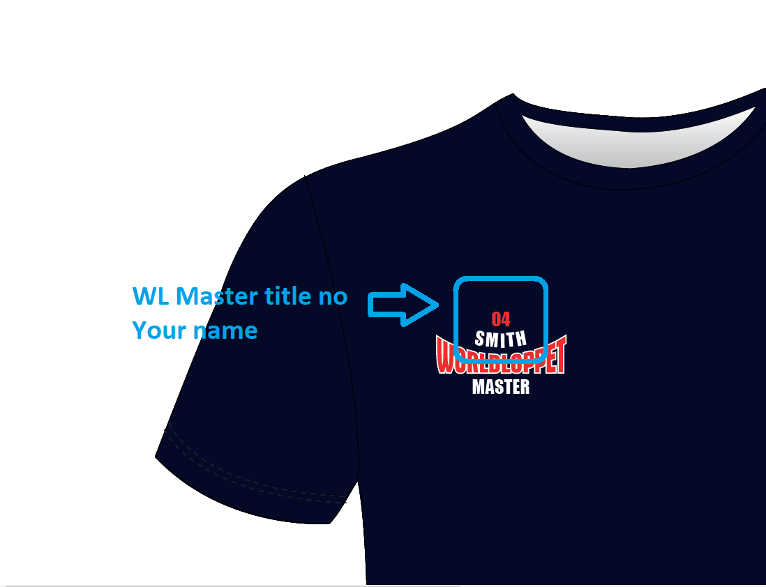 Master t-shirt navy - Worldloppet
