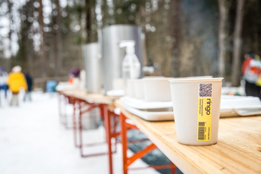 Only reusable dishes at Tartu Maraton 2023.